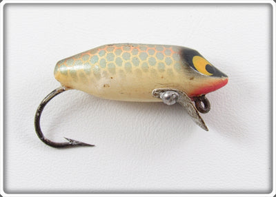 Vintage Heddon Shiner Scale Wood Fly Rod Runtie Lure 759P 