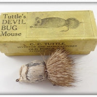 Vintage O.C. Tuttle Devil Bug Inc Hair Mouse Lure In Yellow Box