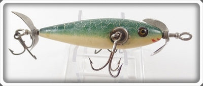 Vintage Pflueger Green Crackleback Neverfail Minnow Lure 3185