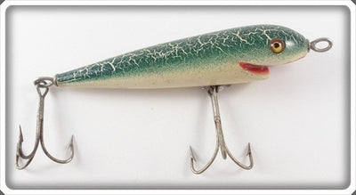Vintage Pflueger Green Crackleback Surprise Minnow Lure 3985