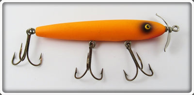 Vintage Paw Paw Fire Orange Torpedo Lure 2400 F.O.