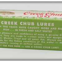 Creek Chub Silver With Red Lines Jointed Pikie In Box 2600 FS Special