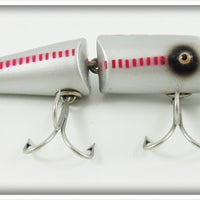 Creek Chub Silver With Red Lines Jointed Pikie In Box 2600 FS Special