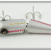 Creek Chub Silver With Red Lines Jointed Pikie In Box 2600 FS Special