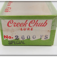Creek Chub Silver With Red Lines Jointed Pikie In Box 2600 FS Special