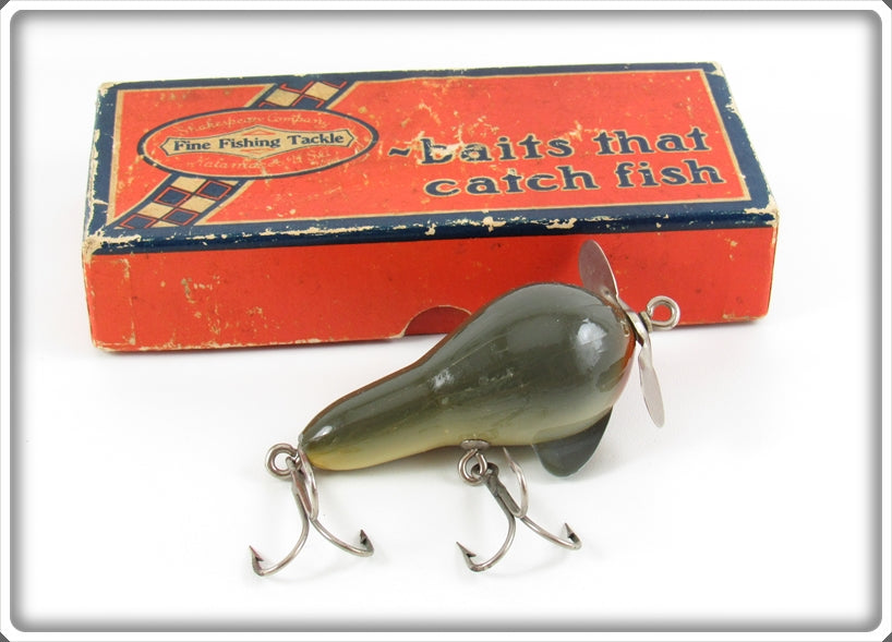 Shakespeare Grey Waukazoo Surface Spinner Lure In Box 6555 G