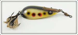 Vintage Lauby White With Red & Black Spots Wonder Spoon Lure