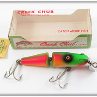 Creek Chub Rainbow Fire Jointed Midget Pikie Lure In Box 4231 