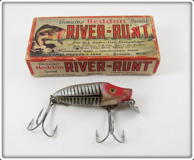Heddon Silver Shore Early River Runt Spook Sinker In Correct Box 9119XRS