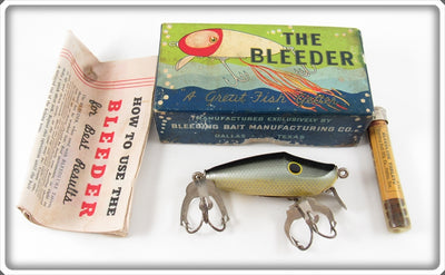 Vintage Bleeding Bait Mfg Co Shad Bleeder Bait Lure In Box 