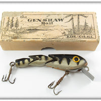 Vintage Gen-Shaw Bait Co Wood Three Section Bait With Box Top