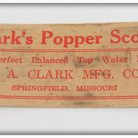 Clark's Frog Spot Popper Scout In Yellow Black Ribs Box