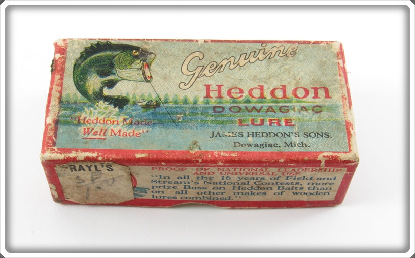 Heddon Red Head White 110 River Runt Empty Lure Box 112 For Sale