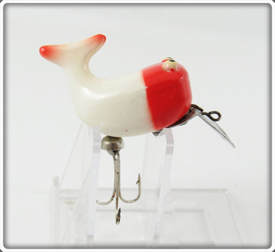 Vintage Heddon Red & White Hi Tail Lure 305 RH 