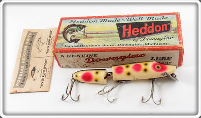 Vintage Heddon Strawberry Spotted Jointed Vamp In Box 7300S