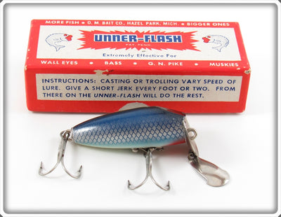 Vintage O.M. Bait Co Mullet Unner Flash Lure In Box 