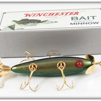 Winchester 2001 Gold Scale Black Back Green Belly Minnow In Box A1