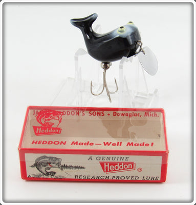 Vintage Heddon Black Hi Tail Lure In Box 305 B