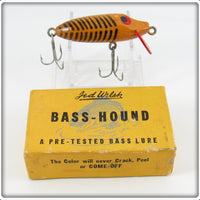 Vintage Jed Welsh Yellow Black Ribs Bass Hound Lure In Box 