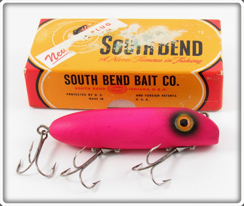 bass lure sale Vintage South Bend Neon Red Bass Oreno In Box G973 NR For Sale