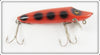 Vintage Heddon Orange With Black Spots Baby Vamp Lure 7409V