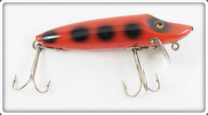 Vintage Heddon Orange With Black Spots Baby Vamp Lure 7409V