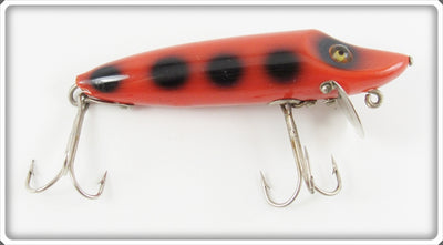 Vintage Heddon Orange With Black Spots Baby Vamp Lure 7409V