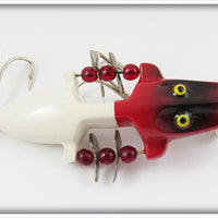 Vintage Beaver Bait Company Red & White Old Fighter Lure