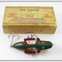 Vintage Beaver Bait Company Rainbow Old Fighter Lure In Box