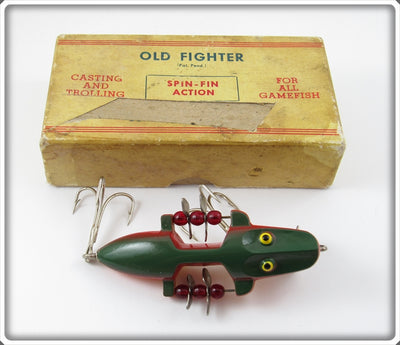 Vintage Beaver Bait Company Rainbow Old Fighter Lure In Box