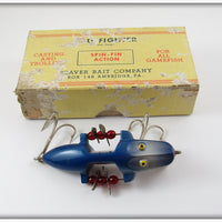 Vintage Beaver Bait Company Blue Shad Old Fighter Lure In Box