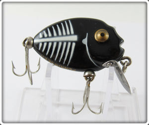 Vintage Heddon Black Shore Gold Eye Tiny Punkinseed Lure 380 XBW