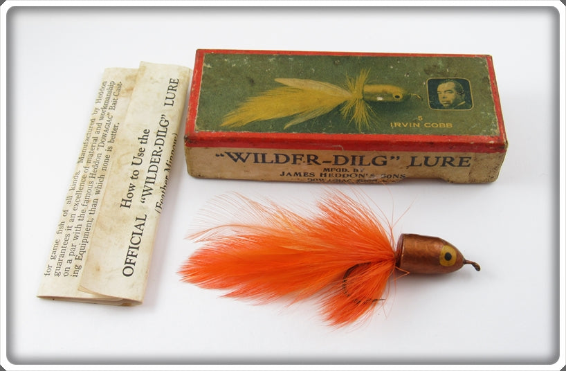 Heddon Irvin Cobb Gold & Orange Wilder Dilg In Picture Box 