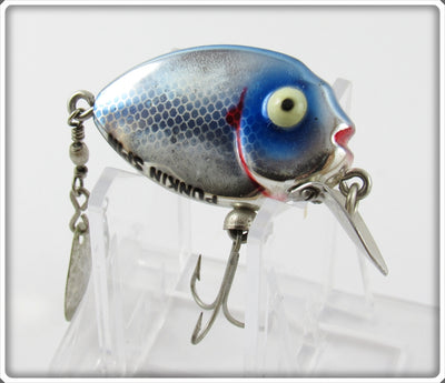 Vintage Heddon Blue Chrome Tiny Punkin Spin Lure 382 NPB