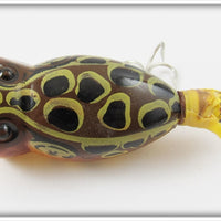 Arbogast Seein's Believin' Brown Leopard Frog 1/4 Oz Hula Popper In Box