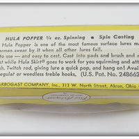 Arbogast Seein's Believin' Sparrow 1/4 Oz Hula Popper In Box