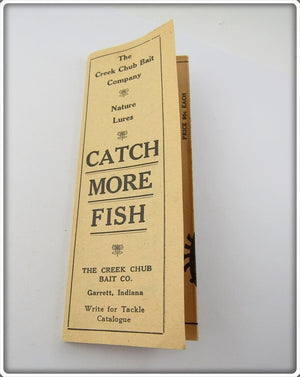 Vintage Creek Chub Bait Co Lure Early Pocket Catalog Catch More Fish