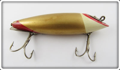 Vintage Bite Em Bate Co White Gold & Yellow Bite Em Wiggler Lure
