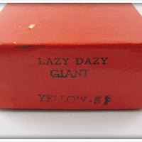 Lazy Daze Bait Co Yellow Spotted Lazy Dazy Giant In Correct Box
