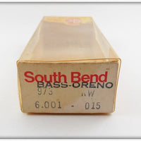 South Bend Gladding White With Spots (AKA Strawberry) Bass Oreno In Box