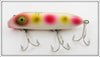 South Bend White With Spots (AKA Strawberry) Bass Oreno In Correct Box