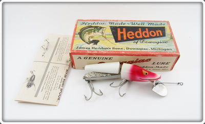 Heddon Red Head White Scissor Tail In Correct Box 9830 RH