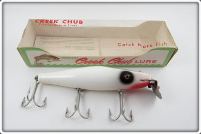 Creek Chub White With Black Eye Shadow Surfster In Correct Box