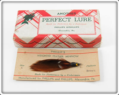 Vintage Phillips & Phillips Weighted Feather Minnow In Box 