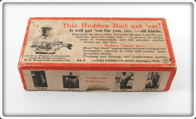 Vintage Heddon Perch Midget River Runt Empty Lure Box 9019L