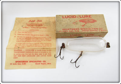 Sportsman Specialties Co Lucid Lure In Box With Paperwork