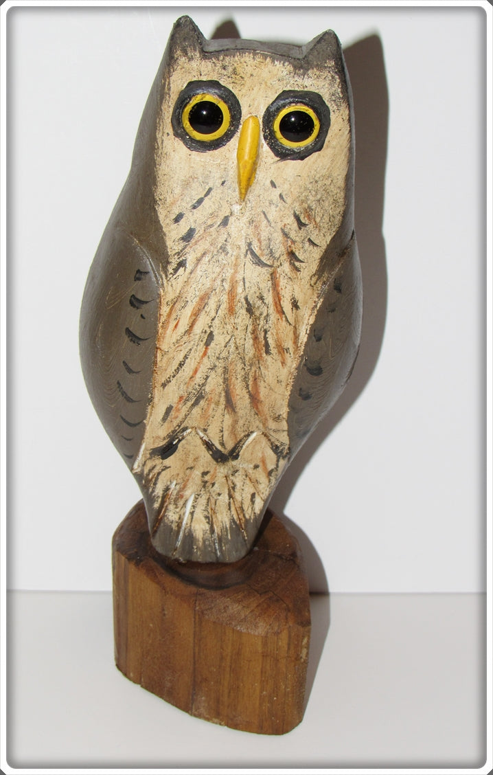 Vintage Jim Slack Eastern Screech Owl Decoy