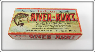 Heddon Yellow Shore Go Deeper River Runt Empty Box D9119XRY