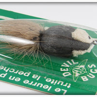 Eppinger Mfg Co Black & White Devil Bug Mouse On Card