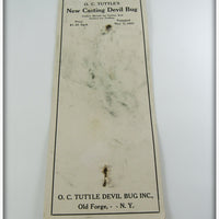 O. C. Tuttle Casting Devil Bug With Box